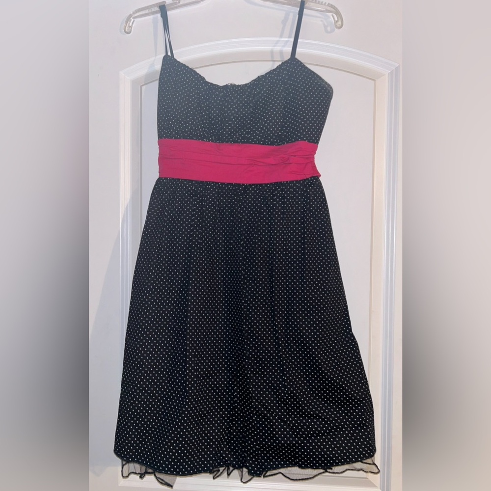Maurice’s Black and Pink Polka Dot Dress